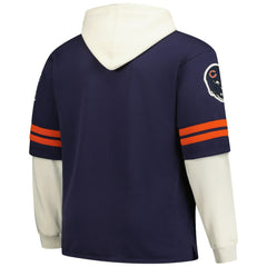 Chicago Bears '47 Big & Tall Split Zone Cornerback V-Neck Hoodie - Navy on sale