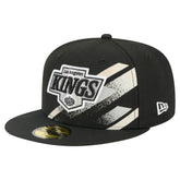 Los Angeles Kings New Era Faded Lines 59FIFTY Fitted Hat - Black Hats