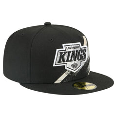 Los Angeles Kings New Era Faded Lines 59FIFTY Fitted Hat - Black Hats
