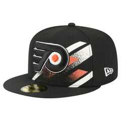 Philadelphia Flyers New Era Faded Lines 59FIFTY Fitted Hat - Black Hats