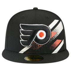 Philadelphia Flyers New Era Faded Lines 59FIFTY Fitted Hat - Black Hats