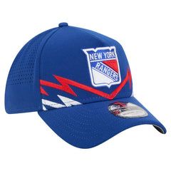 New York Rangers New Era 39THIRTY A-Frame Perforated Flex Hat - Blue Hats