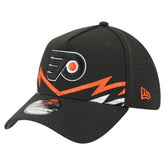 Philadelphia Flyers New Era 39THIRTY A-Frame Perforated Flex Hat - Black Hats