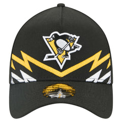Pittsburgh Penguins New Era 39THIRTY A-Frame Perforated Flex Hat - Black Hats