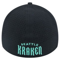 Seattle Kraken New Era Zig Zag 39THIRTY A-Frame Perforated Flex Hat - Deep Sea Blue Hats