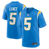 Trey Lance Los Angeles Chargers Team Game Jersey - Powder Blue for sale