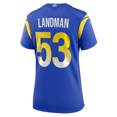 Nate Landman Los Angeles Rams Women's Team Game Jersey - Royal on sale
