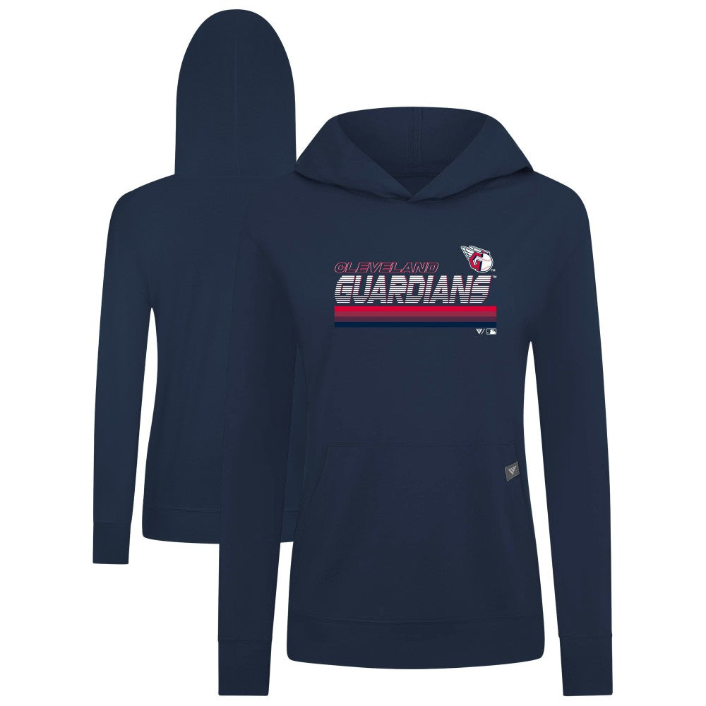 Cleveland Guardians Levelwear Women's Relay Breaker Pullover Hoodie Navy