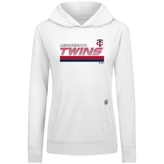 Minnesota Twins Levelwear Women's Relay Breaker Pullover Hoodie White