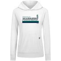 Seattle Mariners Levelwear Women's Relay Breaker Pullover Hoodie White
