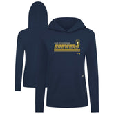 Milwaukee Brewers Levelwear Women's Relay Breaker Pullover Hoodie Navy