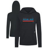 Miami Marlins Levelwear Women's Relay Breaker Pullover Hoodie Black
