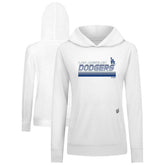 Los Angeles Dodgers Levelwear Women's Relay Breaker Pullover Hoodie White