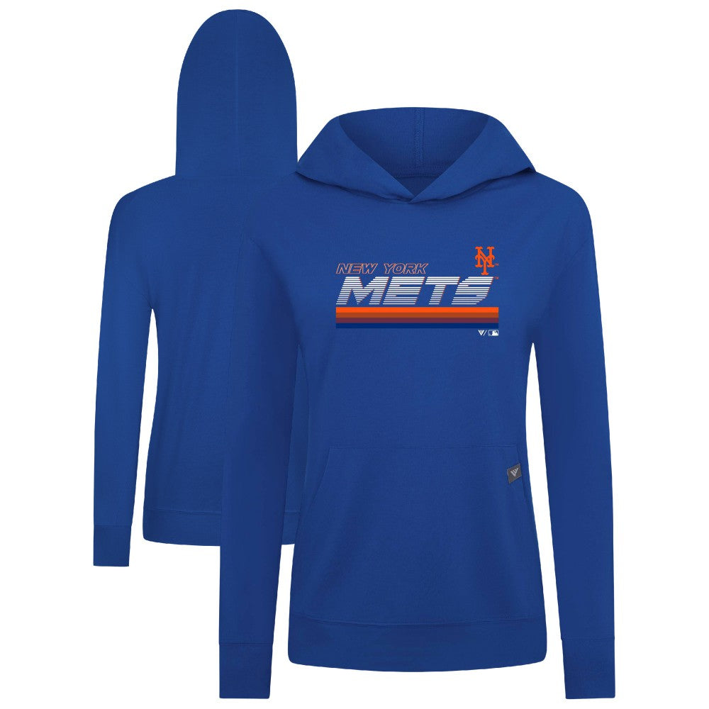 New York Mets Levelwear Women's Relay Breaker Pullover Hoodie Royal