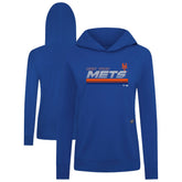 New York Mets Levelwear Women's Relay Breaker Pullover Hoodie Royal