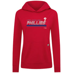 Philadelphia Phillies Levelwear Women's Relay Breaker Pullover Hoodie Red