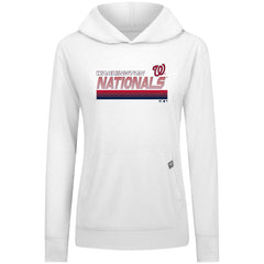 Washington Nationals Levelwear Women's Relay Breaker Pullover Hoodie White