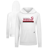 Cincinnati Reds Levelwear Women's Relay Breaker Pullover Hoodie White