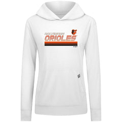 Baltimore Orioles Levelwear Women's Relay Breaker Pullover Hoodie White