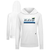 Tampa Bay Rays Levelwear Women's Relay Breaker Pullover Hoodie White