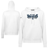 New York Yankees Levelwear Women's Adorn Retro 3D Pullover Hoodie White