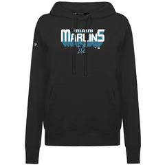 Miami Marlins Levelwear Women's Adorn Retro 3D Pullover Hoodie Black