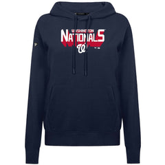 Washington Nationals Levelwear Women's Adorn Retro 3D Pullover Hoodie Navy