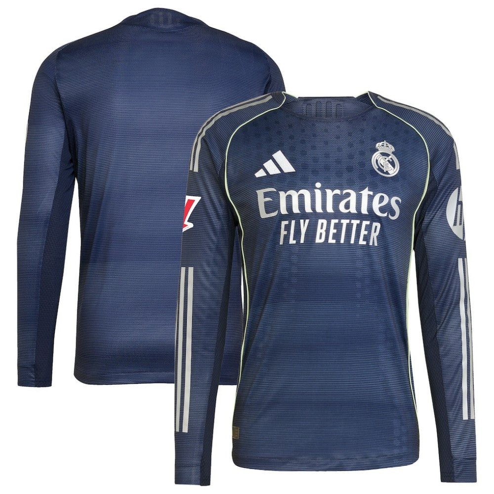 Real Madrid 2025/26 Away Long Sleeve Jersey - Blue discount
