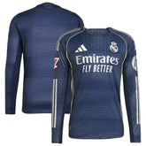 Real Madrid 2025/26 Away Long Sleeve Jersey Discount - Blue