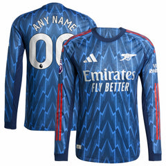 Arsenal 2025/26 Away Long Sleeve Custom Jersey - Blue online