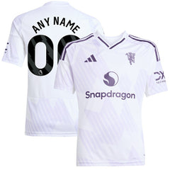 Manchester United Youth 2025/26 Away Replica Custom Jersey - White outlet