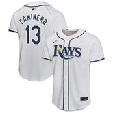 Junior Caminero Tampa Bay Rays Youth Home Player Game Jersey White