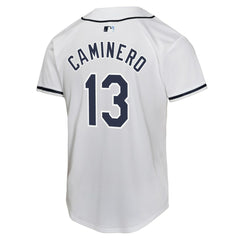 Junior Caminero Tampa Bay Rays Youth Home Player Game Jersey White