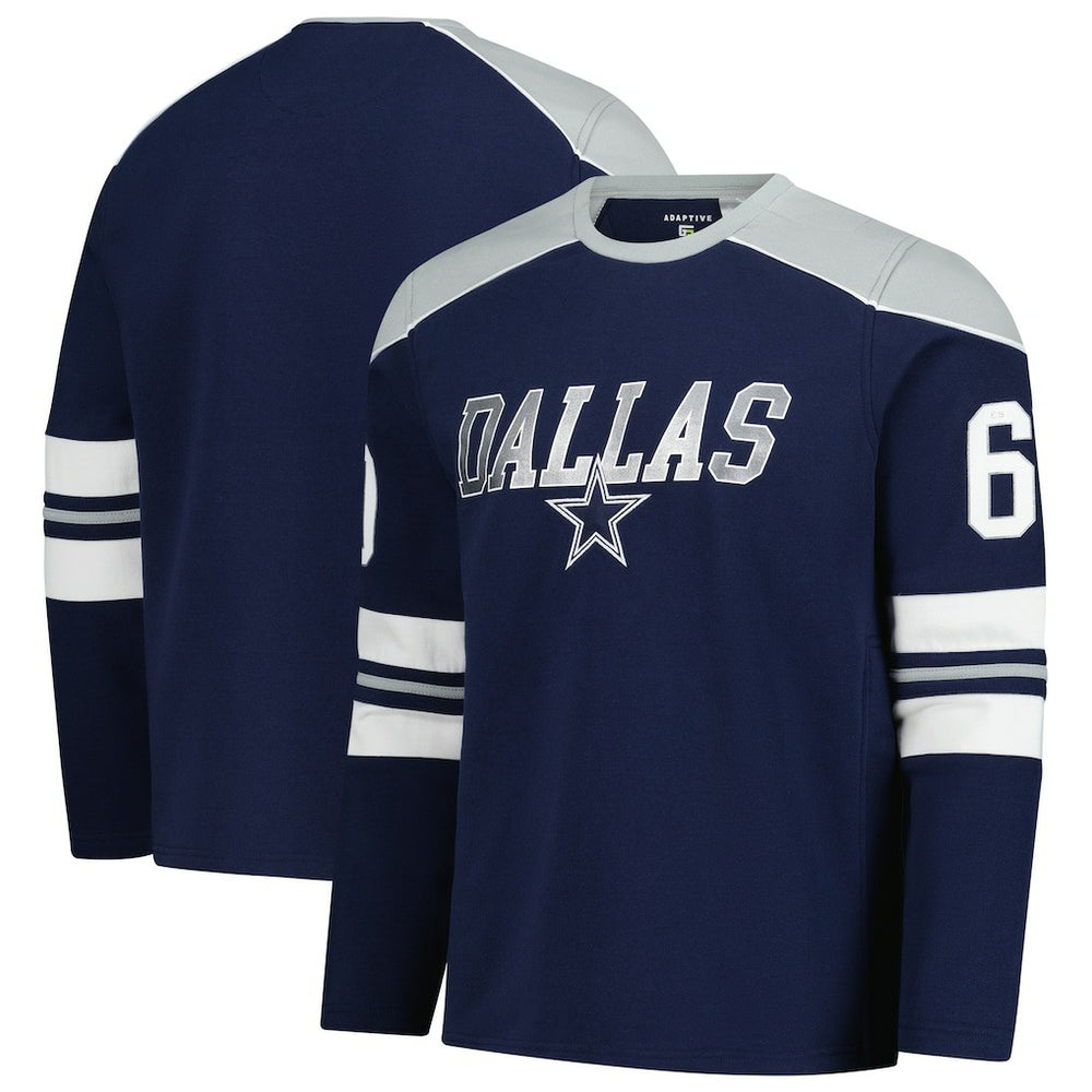 Dallas Cowboys G-III Sports by Carl Banks Adaptive Lord Stanley Crewneck Sweatshirt - Navy online