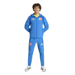 Colombia National Team FIFA x World Cup 2026 Tiro Travel Raglan Full-Zip Windbreaker Hoodie - Blue cheap