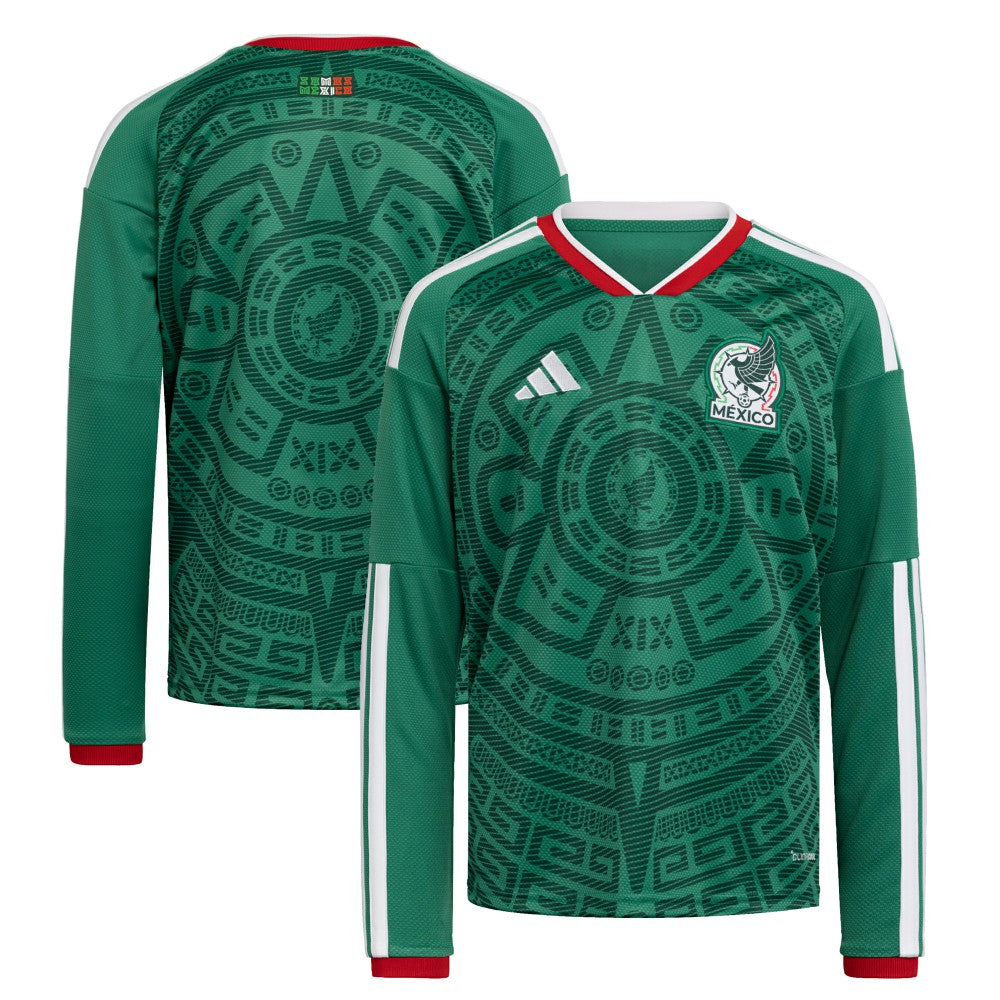 Mexico National Team Youth FIFA x World Cup 2026 Home Replica Long-Sleeve Jersey - Green sale