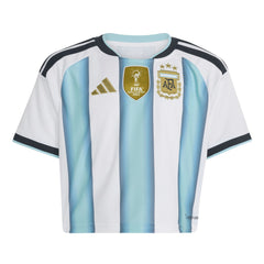 Argentina National Team Women's FIFA x World Cup 2022 Winners Home Cropped Replica Jersey - White on sale