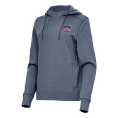 Cincinnati Reds Antigua Women's Justice Stars and Stripes Team Logo Pullover Hoodie Heather Navy