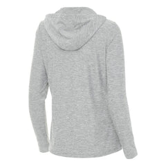Seattle Mariners Antigua Women's Daybreak Quarter-Zip Hoodie Heather Gray