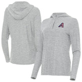Arizona Diamondbacks Antigua Women's Daybreak Quarter-Zip Hoodie Heather Gray