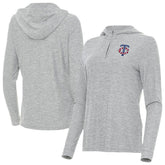 Minnesota Twins Antigua Women's Daybreak Quarter-Zip Hoodie Heather Gray