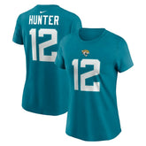 Travis Hunter Jacksonville Jaguars Women's Name & Number T-Shirt - Teal sale
