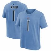 Cam Ward Tennessee Titans Youth 2025 NFL Draft First Round Pick Name & Number T-Shirt - Navy discount