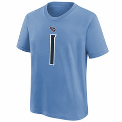 Cam Ward Tennessee Titans Youth 2025 NFL Draft First Round Pick Name & Number T-Shirt - Navy discount