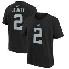 Ashton Jeanty Las Vegas Raiders Youth 2025 NFL Draft First Round Pick Name & Number T-Shirt - Black sale