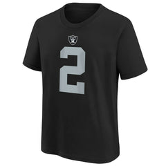 Ashton Jeanty Las Vegas Raiders Youth 2025 NFL Draft First Round Pick Name & Number T-Shirt - Black sale