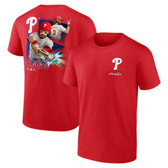 Bryce Harper Philadelphia Phillies Anime Player T-Shirt Red