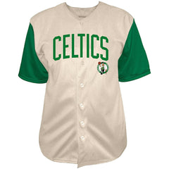 Jayson Tatum Boston Celtics Baseball Jersey - Cream cheap