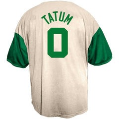 Jayson Tatum Boston Celtics Baseball Jersey - Cream cheap