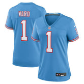 Cam Ward Tennessee Titans Women's 2025 NFL Draft 2nd Alternate Game Jersey - Light Blue discount